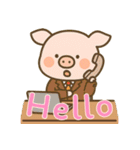 もうムリぶた (えいご) Ver4（個別スタンプ：15）