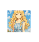 動く♪可愛いお姉さんの挨拶スタンプ（個別スタンプ：3）