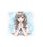 動く♪可愛いお姉さんの挨拶スタンプ（個別スタンプ：8）