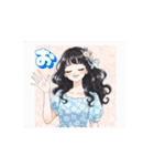 動く♪可愛いお姉さんの挨拶スタンプ（個別スタンプ：15）