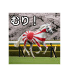 日章旗柄の競走馬（個別スタンプ：10）