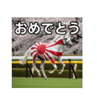 日章旗柄の競走馬（個別スタンプ：37）