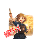 剣道 女子 部活 スポーツ 面白い (小)（個別スタンプ：24）
