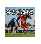 フランス国旗模様の競走馬（個別スタンプ：34）