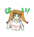 女の子 × 食べ物（個別スタンプ：6）