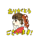 女の子 × 食べ物（個別スタンプ：8）