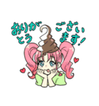 女の子 × 食べ物（個別スタンプ：9）