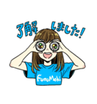 女の子 × 食べ物（個別スタンプ：11）