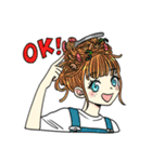 女の子 × 食べ物（個別スタンプ：13）