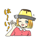女の子 × 食べ物（個別スタンプ：14）