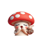 キノコ頭は今日は無言モード（個別スタンプ：5）