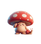 キノコ頭は今日は無言モード（個別スタンプ：8）
