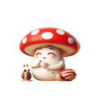 キノコ頭は今日は無言モード（個別スタンプ：16）