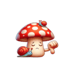 キノコ頭は今日は無言モード（個別スタンプ：18）