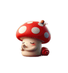 キノコ頭は今日は無言モード（個別スタンプ：21）