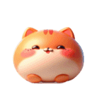 まんまるネコの使える表情集（個別スタンプ：3）