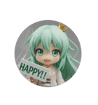 スタンダードみなみちゃんセット(丸型)（個別スタンプ：1）