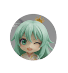 スタンダードみなみちゃんセット(丸型)（個別スタンプ：2）