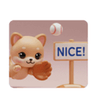ダイビング犬ちゃん(四角型)（個別スタンプ：1）