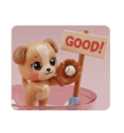ダイビング犬ちゃん(四角型)（個別スタンプ：4）