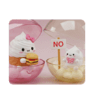 ハンバーガーを食べるケーキちゃん(四角型)（個別スタンプ：6）