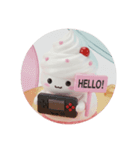 お家でほっこりタイムマカロンちゃん(丸型)（個別スタンプ：2）