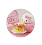 お家でほっこりタイムマカロンちゃん(丸型)（個別スタンプ：3）