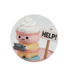 お家でほっこりタイムマカロンちゃん(丸型)（個別スタンプ：5）