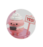 お家でほっこりタイムマカロンちゃん(丸型)（個別スタンプ：7）