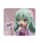 アサイーを食べているみなみちゃん（個別スタンプ：2）