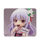 アサイーを食べているみなみちゃん（個別スタンプ：7）