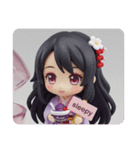 アサイーを食べているみなみちゃん（個別スタンプ：8）
