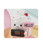 お家でほっこりマカロンちゃん(四角型)（個別スタンプ：1）