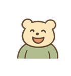 やわらかクマのグリーンスタイル（個別スタンプ：1）