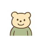 やわらかクマのグリーンスタイル（個別スタンプ：3）
