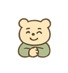 やわらかクマのグリーンスタイル（個別スタンプ：7）