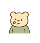 やわらかクマのグリーンスタイル（個別スタンプ：13）