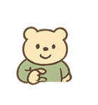 やわらかクマのグリーンスタイル（個別スタンプ：19）