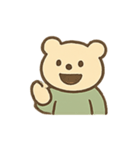 やわらかクマのグリーンスタイル（個別スタンプ：21）