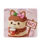 きつね耳ティラミスちゃん(四角型)（個別スタンプ：3）