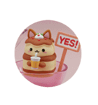 きつね耳ティラミスちゃん(丸型)（個別スタンプ：4）