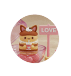 きつね耳ティラミスちゃん(丸型)（個別スタンプ：5）