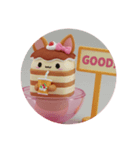 きつね耳ティラミスちゃん(丸型)（個別スタンプ：8）