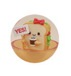 サンドイッチちゃんカプセルトイ(丸型)（個別スタンプ：3）