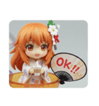 水色とオレンジが多めのみなみちゃん（個別スタンプ：7）