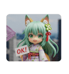 緑多めの色んなみなみちゃん（個別スタンプ：6）