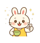 かわいい小さな白いウサギ 職場うさぎ編 2（個別スタンプ：25）