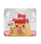 赤面いちごプリンちゃん(四角型)（個別スタンプ：2）