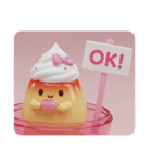 赤面いちごプリンちゃん(四角型)（個別スタンプ：6）