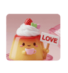 赤面いちごプリンちゃん(四角型)（個別スタンプ：7）